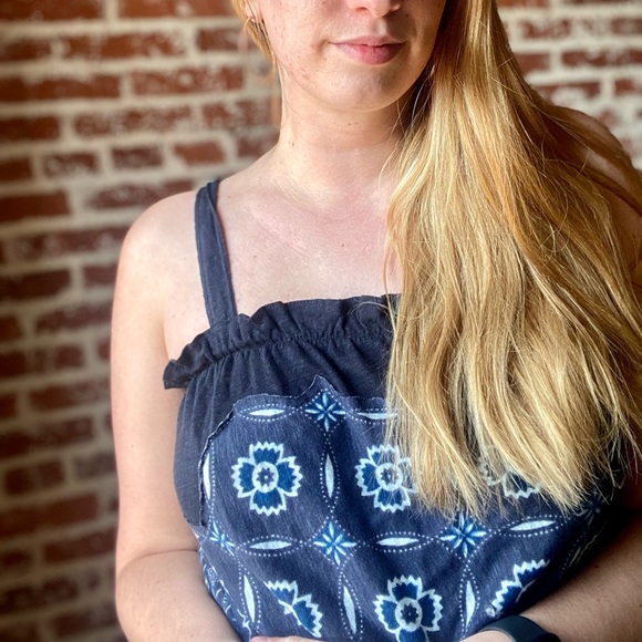 We the Free Free People Blue Floral Tank Top - Picture 7 of 8